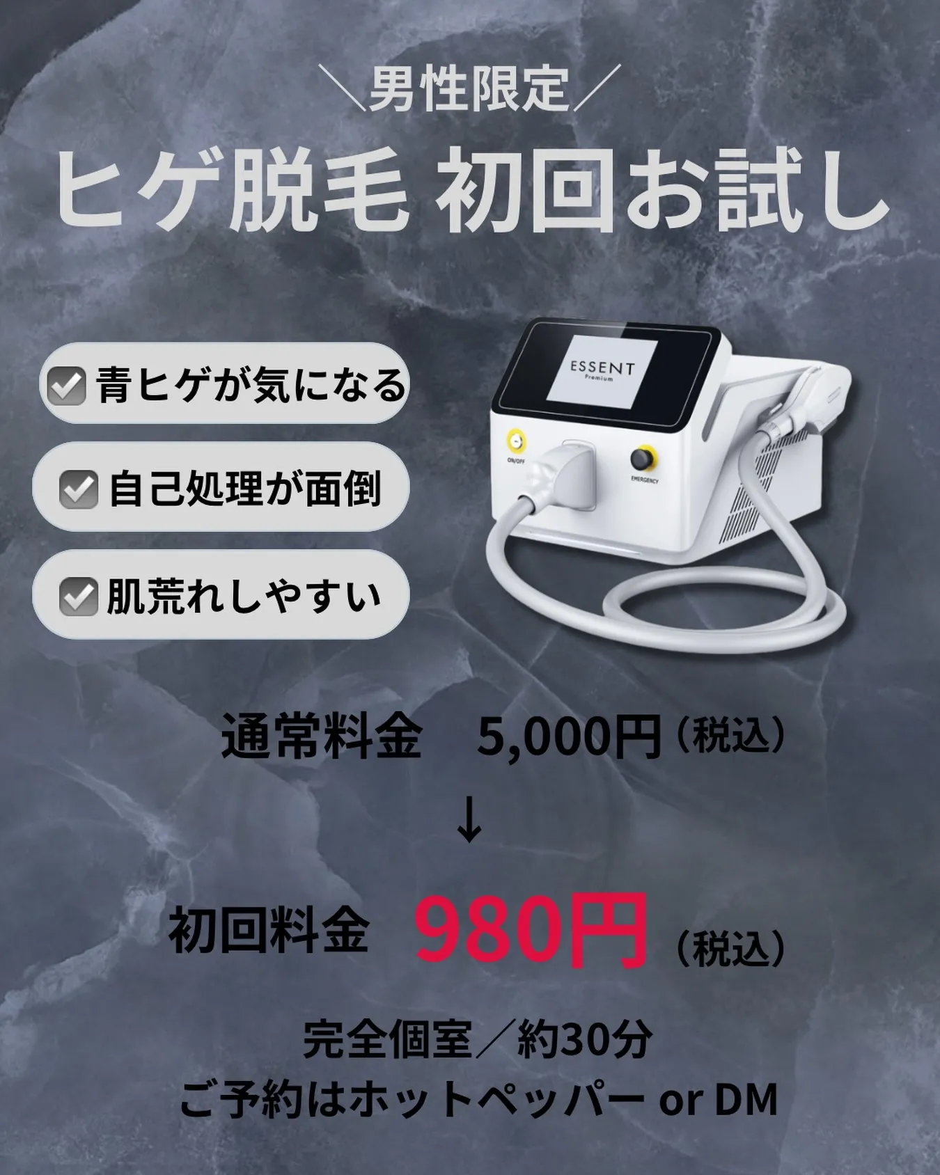 ヒゲの自己処理、